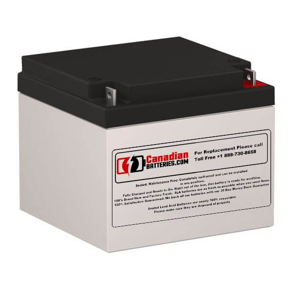 Battery For Powerware 10 U D5747 UPS, 1 X 12v, 26ah - 312wh UPS Batteries CB Range