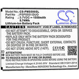 3.7V, Li-ion, 1550mAh, SmartPhone battery fits Prestigio, Psp5551 Duo, Grace S5, Psp5551 Duo, 5.74Wh Mobile, SmartPhone Cameron Sino Technology Limited (Smartphone)