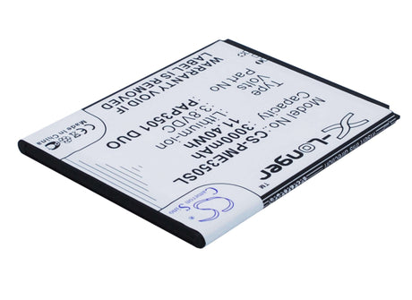 3.8V, Li-ion, 3000mAh, SmartPhone battery fits Prestigio, Pap3501 Duo, Multiphone 3501 Duo, 11.4Wh Mobile, SmartPhone Cameron Sino Technology Limited (Suspended)