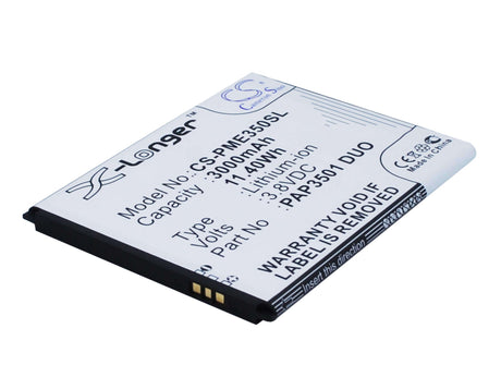 3.8V, Li-ion, 3000mAh, SmartPhone battery fits Prestigio, Pap3501 Duo, Multiphone 3501 Duo, 11.4Wh Mobile, SmartPhone Cameron Sino Technology Limited (Suspended)
