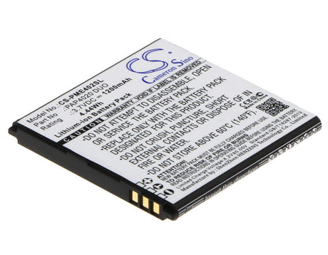 3.7V, Li-ion, 1200mAh, SmartPhone battery fits Prestigio, Pap4020 Duo, Multiphone 4025 Duo, 4.44Wh Mobile, SmartPhone Cameron Sino Technology Limited (Suspended)