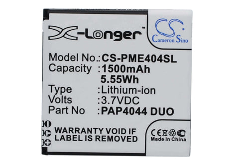 3.7V, Li-ion, 1500mAh, SmartPhone battery fits Prestigio, Pap4044 Duo, Multiphone 4044 Duo, 5.55Wh Mobile, SmartPhone Cameron Sino Technology Limited (Smartphone)