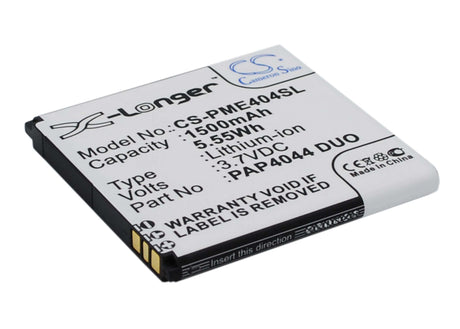 3.7V, Li-ion, 1500mAh, SmartPhone battery fits Prestigio, Pap4044 Duo, Multiphone 4044 Duo, 5.55Wh Mobile, SmartPhone Cameron Sino Technology Limited (Smartphone)