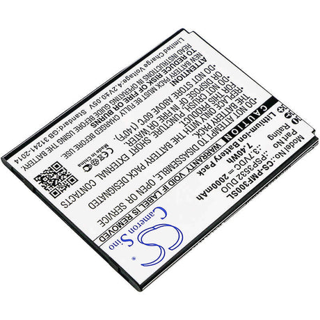 3.7V, Li-ion, 2000mAh, SmartPhone battery fits Prestigio, Psp3532 Duo, Muze A7, Muze F3, 7.4Wh Mobile, SmartPhone Cameron Sino Technology Limited (Suspended)
