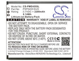 Batterie pour Prestigio Psp5455 Duo 3.7v, 2200mah - 8.14wh Batteries pour l'électronique Cameron Sino Technology Limited (Suspendu)