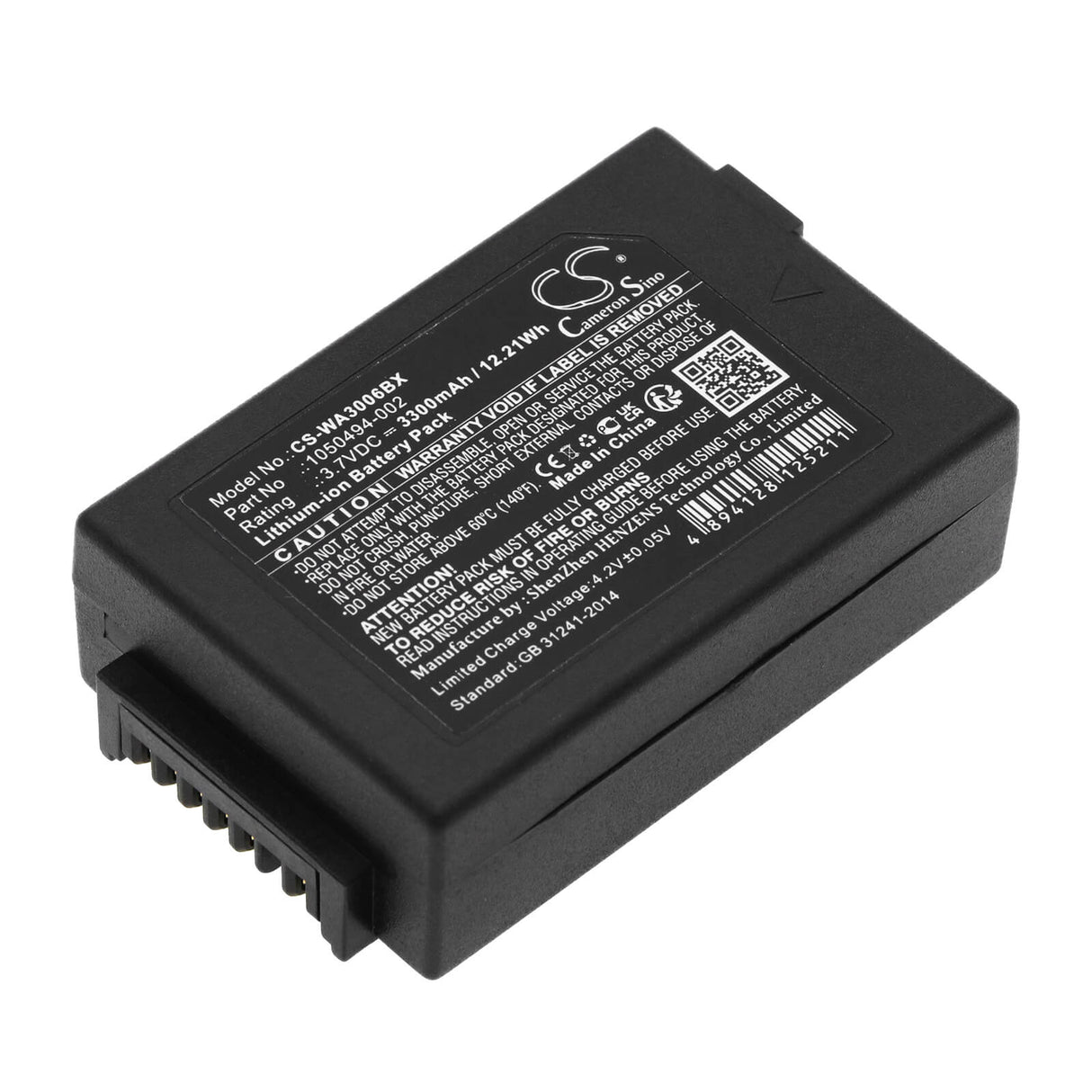 Barcode Scanner Battery For Psion, 1050494, 7525, 7525c, 7527, G1, G2, Wa3006, Wa3010 3.7v, 3300mah - 12.21wh Barcode Scanner Cameron Sino Technology Limited