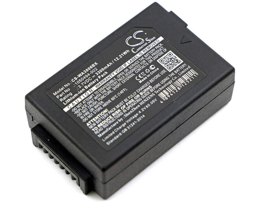 Barcode Scanner Battery For Psion, 1050494, 7525, 7525c, 7527, G1, G2, Wa3006, Wa3010 3.7v, 3300mah - 12.21wh Barcode Scanner Cameron Sino Technology Limited
