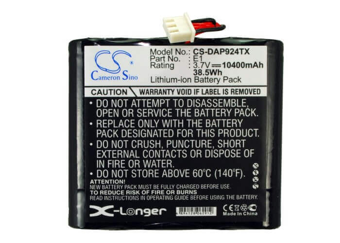 3.7V, Li-ion, 10400mAh, DAB Digital battery fits Pure, E1, Evoke 1s, Evoke 2s, 38.48Wh DAB Digital Cameron Sino Technology Limited