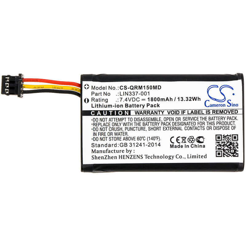 7.4V, Li-ion, 1800mAh, Medical battery fits Eitan Medical, Qcore, 05020-160-0001-bat, Sapphire Infusion Pump, 13.32Wh Medical Cameron Sino Technology Limited (Medical)