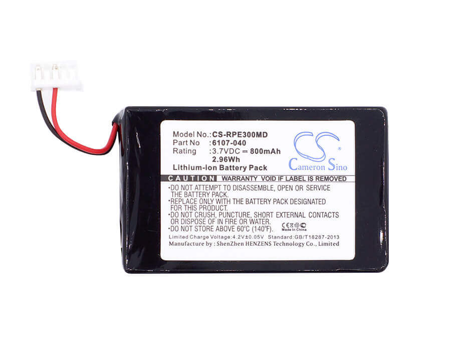 3.7V, Li-ion, 800mAh, Medical battery fits Rainin, 6107-040, Edp3, Edp3 Plus, 2.96Wh Medical Cameron Sino Technology Limited (Medical)