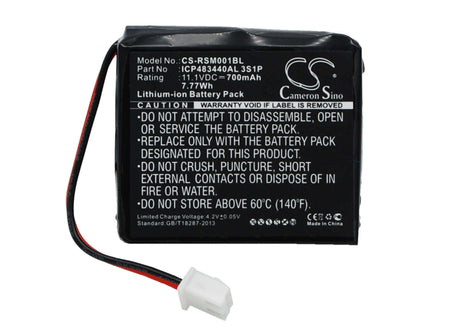11.1V, Li-ion, 700mAh, Payment Terminal battery fits Ratiotec, Bo-jarl-79019, 79019, Soldi Smart, 7.77Wh Payment Terminal Cameron Sino Technology Limited