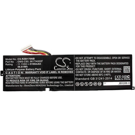 Battery For Razer, Blade 17.3 Rz09-0071, Blade Pro 17 2012, Blade Pro Rz09-0083 17.3 11.1v, 5100mah - 56.61wh Notebook, Laptop Cameron Sino Technology Limited   