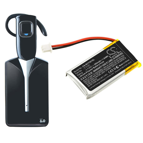 3.7V, Li-Polymer, 280mAh, Headset battery fits Rca, T-t101, 25065, 25111, 1.04Wh Wireless Headset Cameron Sino Technology Limited