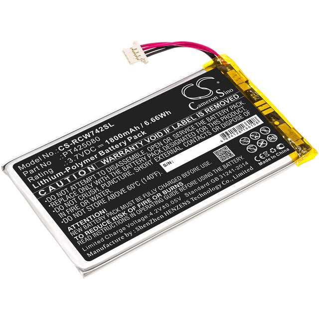 3.7V, Li-Polymer, 1500mAh, Tablet battery fits Rca, Pt425080, Rct6773w22, Rct6773w22b, 5.55Wh Tablet Cameron Sino Technology Limited