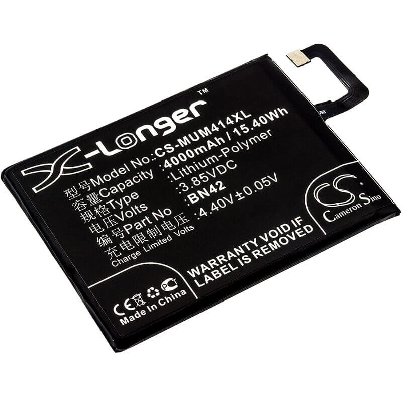 3.85V, Li-Polymer, 4000mAh, SmartPhone battery fits Xiaomi, Redmi, Bn42, 2016090, 4 Standard Edition, 15.4Wh Mobile, SmartPhone Cameron Sino Technology Limited (Smartphone)