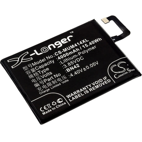 3.85V, Li-Polymer, 4000mAh, SmartPhone battery fits Xiaomi, Redmi, Bn42, 2016090, 4 Standard Edition, 15.4Wh Mobile, SmartPhone Cameron Sino Technology Limited (Smartphone)