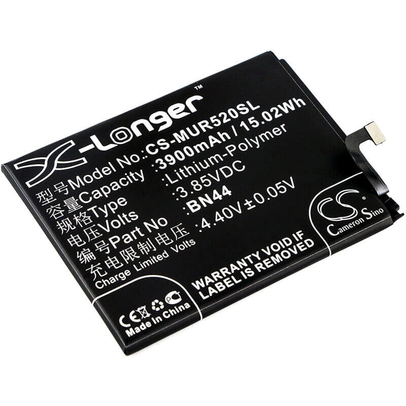 3.85V, Li-Polymer, 3900mAh, SmartPhone battery fits Xiaomi, Redmi, Bn44, 5 Plus, 5 Plus Dual Sim, 15.02Wh Mobile, SmartPhone Cameron Sino Technology Limited (Smartphone)