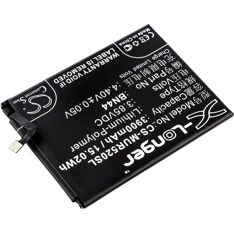 3.85V, Li-Polymer, 3900mAh, SmartPhone battery fits Xiaomi, Redmi, Bn44, 5 Plus, 5 Plus Dual Sim, 15.02Wh Mobile, SmartPhone Cameron Sino Technology Limited (Smartphone)