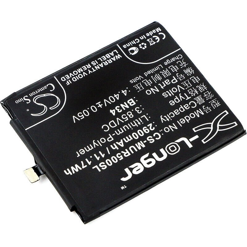 3.85V, Li-Polymer, 2900mAh, SmartPhone battery fits Xiaomi, Redmi, Bn34, 5a, M5a, 11.17Wh Mobile, SmartPhone Cameron Sino Technology Limited (Smartphone)