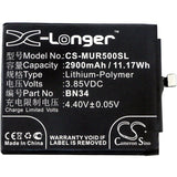 3.85V, Li-Polymer, 2900mAh, SmartPhone battery fits Xiaomi, Redmi, Bn34, 5a, M5a, 11.17Wh Mobile, SmartPhone Cameron Sino Technology Limited (Smartphone)
