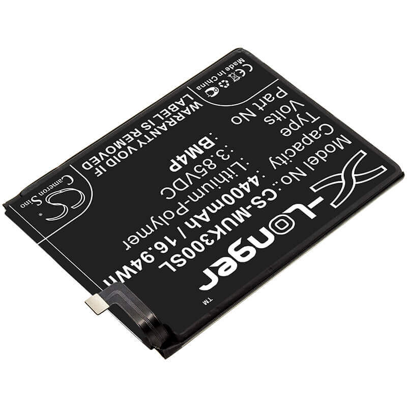 3.85V, Li-Polymer, 4400mAh, SmartPhone battery fits Redmi, Xiaomi, Bm4p, K30, K30 5g, 16.94Wh Mobile, SmartPhone Cameron Sino Technology Limited (Smartphone)