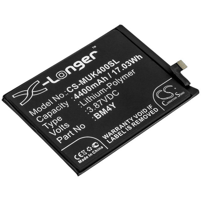 3.87V, Li-Polymer, 4400mAh, SmartPhone battery fits Redmi, Xiaomi, Bm4y, K40 5g, K40 Pro 5g, 17.03Wh Mobile, SmartPhone Cameron Sino Technology Limited (Smartphone)