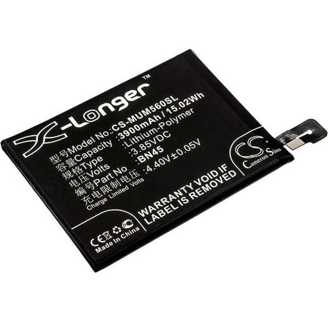 3.85V, Li-Polymer, 3900mAh, SmartPhone battery fits Xiaomi, Redmi, Bn45, M1803e7sc, M1803e7sg, 15.02Wh Mobile, SmartPhone Cameron Sino Technology Limited (Smartphone)
