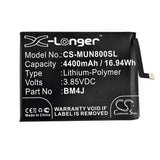 3.85V, Li-Polymer, 4400mAh, SmartPhone battery fits Xiaomi, Redmi, Bm4j, M1908c3je, M1908c3jg, 16.94Wh Mobile, SmartPhone Cameron Sino Technology Limited (Smartphone)