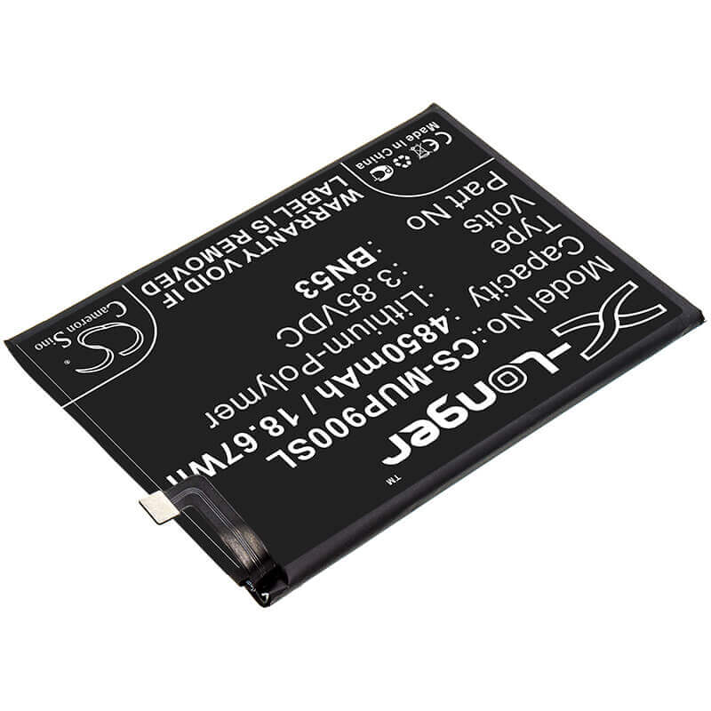 3.85V, Li-Polymer, 4850mAh, SmartPhone battery fits Redmi, Bn53, M2003j6b1i, M2003j6b2g, 18.67Wh Mobile, SmartPhone Cameron Sino Technology Limited (Smartphone)