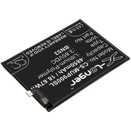 3.85V, Li-Polymer, 4850mAh, SmartPhone battery fits Redmi, Bn53, M2003j6b1i, M2003j6b2g, 18.67Wh Mobile, SmartPhone Cameron Sino Technology Limited (Smartphone)