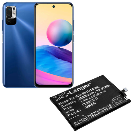 3.85V, Li-Polymer, 4900mAh, SmartPhone battery fits Poco, Redmi, Bn5a, M2103k19g, M2103k19pg, 18.87Wh Mobile, SmartPhone Cameron Sino Technology Limited (Smartphone)