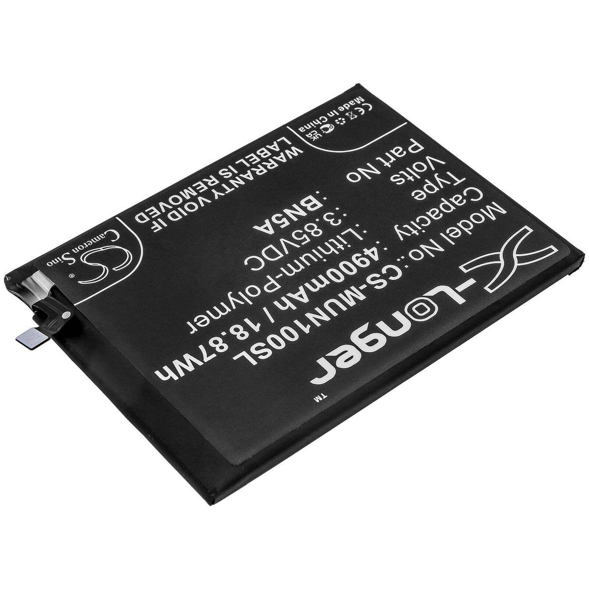 3.85V, Li-Polymer, 4900mAh, SmartPhone battery fits Poco, Redmi, Bn5a, M2103k19g, M2103k19pg, 18.87Wh Mobile, SmartPhone Cameron Sino Technology Limited (Smartphone)