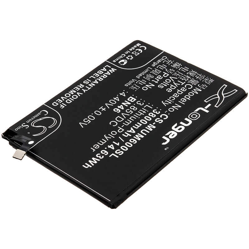 3.85V, Li-Polymer, 3800mAh, SmartPhone battery fits Redmi, Xiaomi, Bn46, Note 6, Note 8, 14.63Wh Mobile, SmartPhone Cameron Sino Technology Limited (Smartphone)