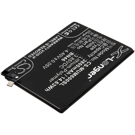 3.85V, Li-Polymer, 3800mAh, SmartPhone battery fits Redmi, Xiaomi, Bn46, Note 6, Note 8, 14.63Wh Mobile, SmartPhone Cameron Sino Technology Limited (Smartphone)