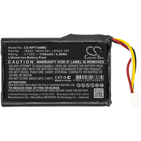 3.7V, Li-ion, 1150mAh, Medical battery fits Reichert, 16042, Ipac, 4.26Wh Medical Cameron Sino Technology Limited (Medical)