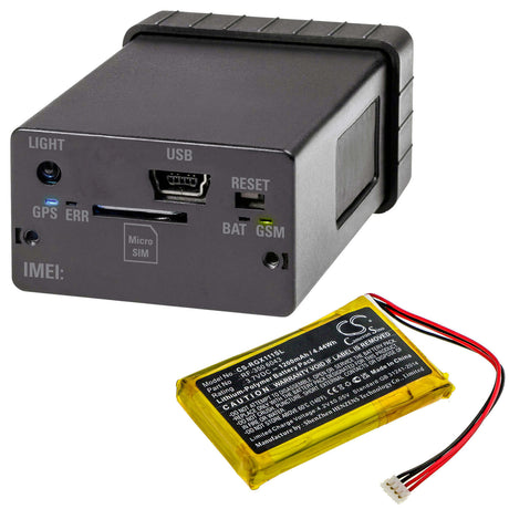 3.7V, Li-Polymer, 1200mAh, GPS battery fits Renkforce, Rf-350 6043, Gx-111, 4.44Wh GPS, Navigator Cameron Sino Technology Limited