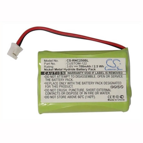 3.6V, Ni-MH, 700mAh, Payment Terminal battery fits Resistacap Inc, Custom-122, N250aaaf3wl, 2.5Wh Payment Terminal Cameron Sino Technology Limited