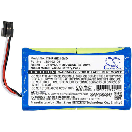 24.0V, Ni-MH, 2000mAh, Medical battery fits Resmed, B0402106, Vs Integra, Vs Ultra, 48.00Wh Medical Cameron Sino Technology Limited (Medical)