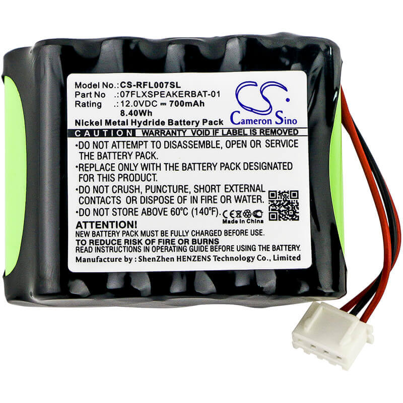 12.0V, Ni-MH, 700mAh, Speaker battery fits Revolabs, Flx, 8.40Wh Speaker Cameron Sino Technology Limited