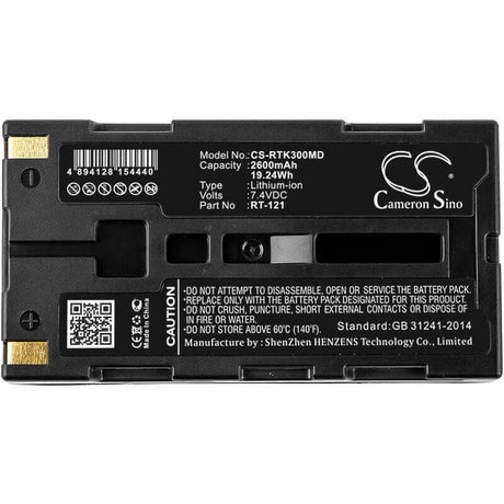 7.4V, Li-ion, 2600mAh, Medical battery fits Luneau, Righton, 88889045, Retinomax Iii K+, 19.24Wh Medical Cameron Sino Technology Limited (Medical)