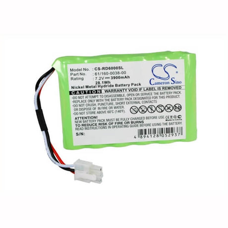7.2V, Ni-MH, 3900mAh, Equipment battery fits Riser Bond, 61/160-0038-00, 6000, 6000dsl, 28.08Wh Equipment, Survey, Test Cameron Sino Technology Limited