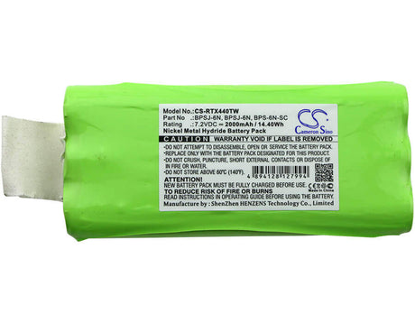 7.2V, Ni-MH, 2000mAh, Two-Way Radio battery fits Ritron, Bps-6n-mh, Jmx 441d, Jmx Ii, 14.4Wh Two-Way Radio Cameron Sino Technology Limited