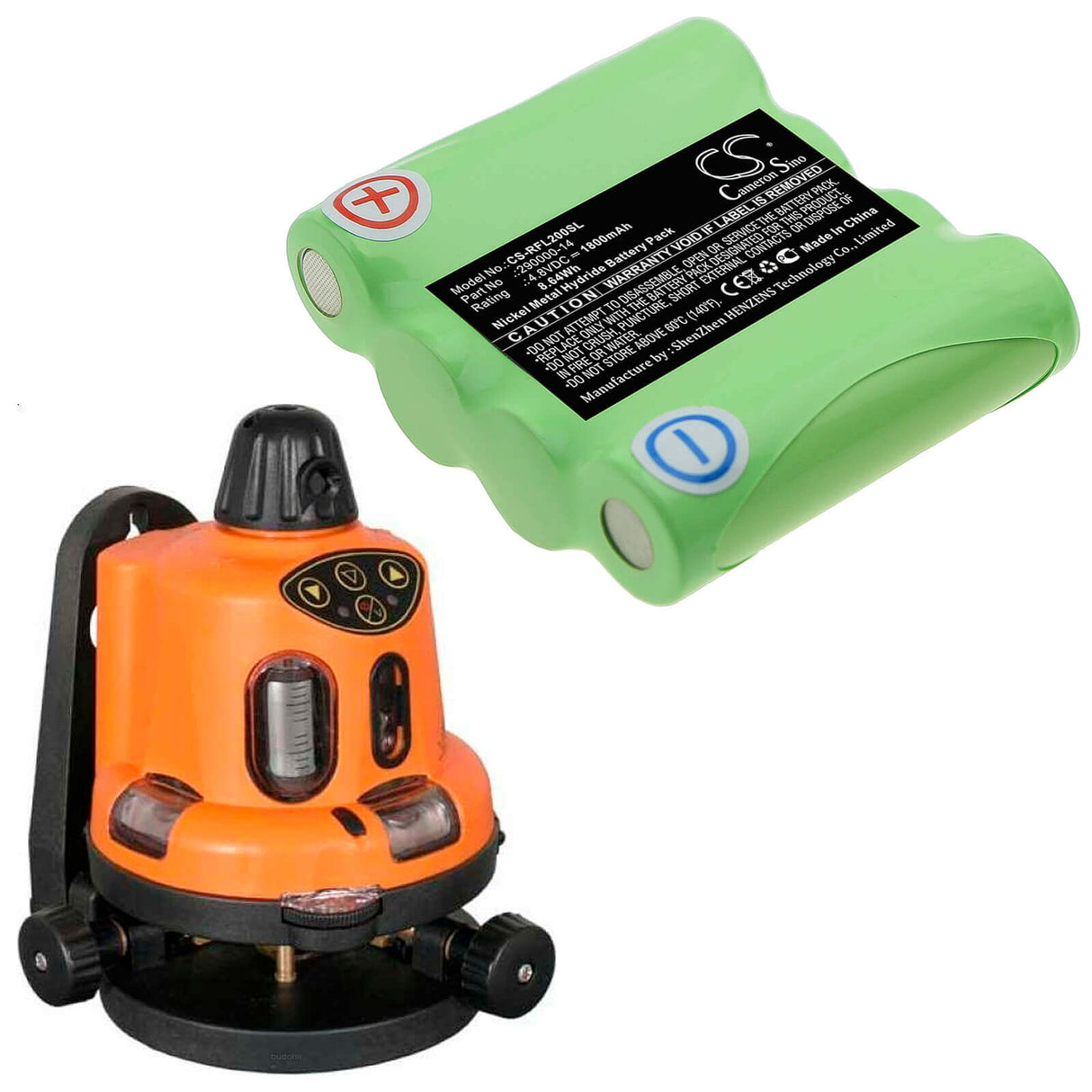 4.8V, Ni-MH, 1800mAh, Equipment battery fits Geo-fennel, 290000-14, Linienlaser FLG 40-Green, Rotationslaser Fl 20, 8.64Wh Equipment, Survey, Test Cameron Sino Technology Limited