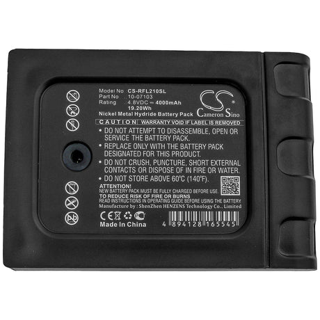 4.8V, Ni-MH, 4000mAh, Equipment battery fits Geo-fennel, 10-07103, Rotationslaser FL 210, 19.2Wh Equipment, Survey, Test Cameron Sino Technology Limited