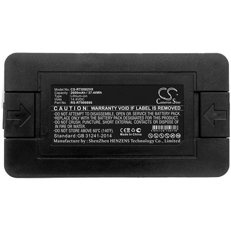 14.4V, Li-ion, 2600mAh, Vacuum battery fits Tefal, Bagotte, Bagotte, 37.44Wh Vacuum Cameron Sino Technology Limited
