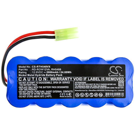 12.0V, Ni-MH, 2000mAh, Vacuum battery fits Tefal, Rowenta, Rh5488, Rh84324a/9a0, Rh8432k0/9a0, 24.00Wh Vacuum Cameron Sino Technology Limited