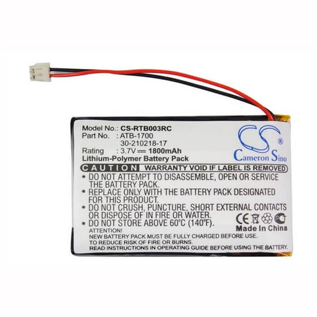 3.7V, Li-ion, 1800mAh, Remote Control battery fits Rti, T3v, T3-v, T3-v+, 6.66Wh Remote Control Cameron Sino Technology Limited