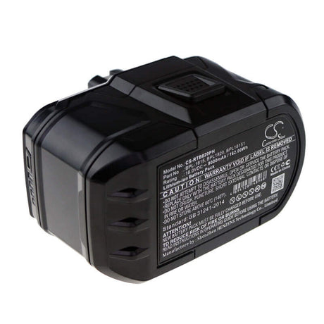 18.0V, Li-ion, 9000mAh, Power Tools battery fits Ryobi, Abp1801, Bid-1801m, Bid-180l, 162Wh Power Tools Cameron Sino Technology Limited (Dangerous Goods)