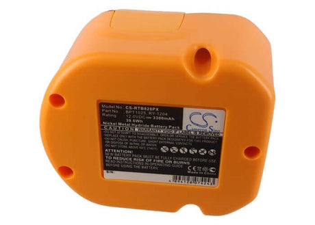 12.0V, Ni-MH, 3300mAh, Power Tools battery fits Ryobi, 1400143, Bid1211, Ccd1201, 39.6Wh Power Tools Cameron Sino Technology Limited (Power Tools)