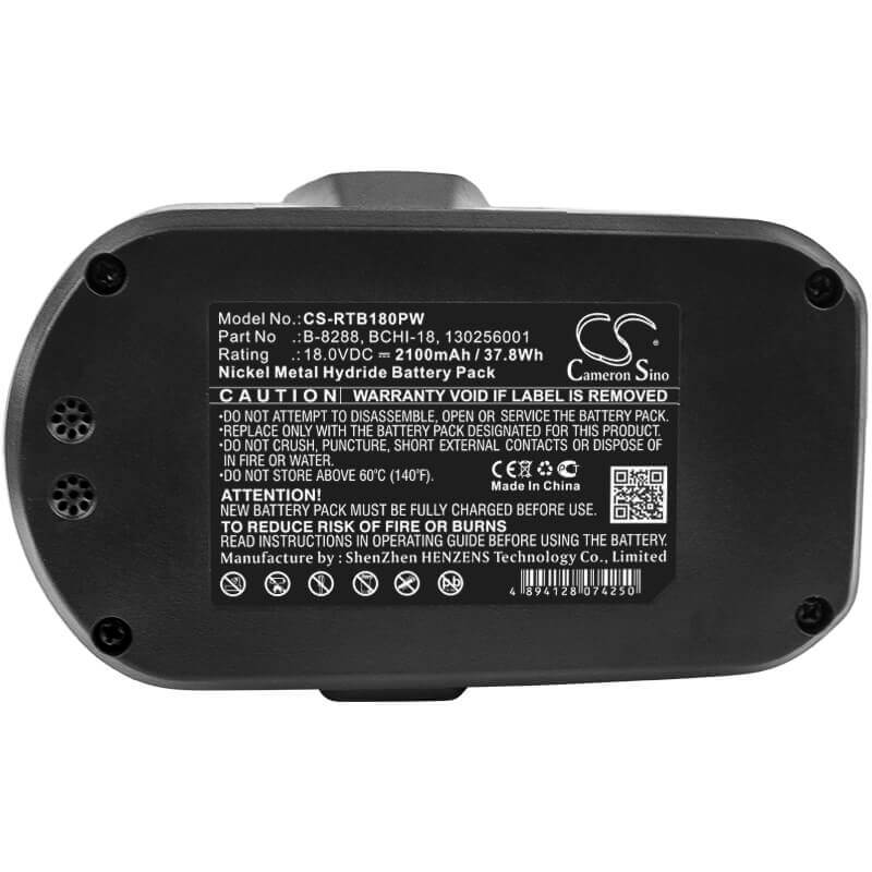 18.0V, Ni-MH, 2100mAh, Power Tools battery fits Ryobi, 130224007, Cdl1802p4, Cid-1802p, 37.8Wh Power Tools Cameron Sino Technology Limited (Power Tools)